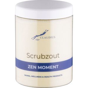 Scrubzout Zen Moment in handige pot - 1250 gram - met witte deksel - Hydraterende Lichaamsscrub