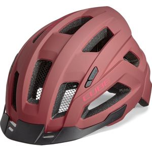 CUBE Fietshelm Cinity – All terrain helm – In-mould-constructie – Insectennetje – Afneembare zonneklep - 57-62 cm – Maat L – Rood