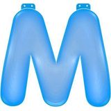 Opblaas letter M blauw