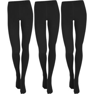 3-Pack - Dames Thermo maillot - Zwart - Maat S/M (36-38)