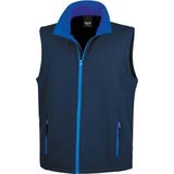 Softshell casual bodywarmer navy blauw voor heren - Outdoorkleding wandelen/zeilen - Mouwloze vesten 2XL (44/56)