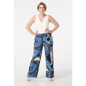MS Mode Broek Broek met print en ceintuur