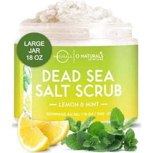 Natuurlijke Dead Sea Zout Scrub met Citroenolie - Exfoliërende en Hydraterende Gezichts- en Lichaamscrub voor Huidverfrissing en Anti-cellulite 500gr