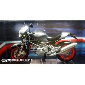 Ducati 900 Monster S4 (Grijs) (12 cm) 1/24 Atlas - Modelmotor - Schaalmodel - Model motor - Miniatuurmotor - Miniatuur motor