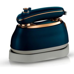 GlobeGoods 2 in 1 Luxe Reisstrijkijzer – Mini Strijkijzer - 180° Inklapbaar - Sprayfunctie - Stomend Effect - Travel Iron – Kleine Reisstrijkijzer – Ideaal voor Vakantie en Reizen - DarkBlue