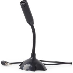 Gembird desk microfoon met korte flexibele nek - 1x 3,5mm Jack / zwart - 1,1 meter