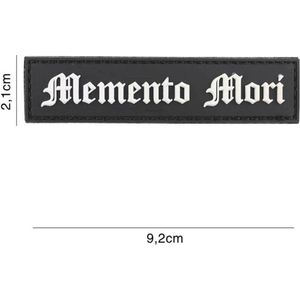 Embleem 3D PVC Memento Mori Zwart/Wit
