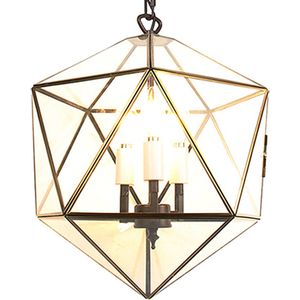 LumiLamp Hanglamp 30x30x160 cm Transparant Metaal Glas Hanglamp Eettafel