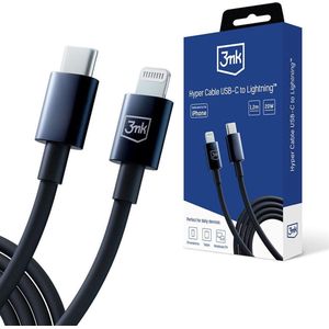 3mk Hyper Cable Black USB-C to Lightning 20W 5A 1.2m