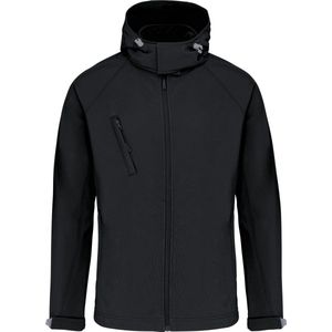 Kariban Heren softshell jas met afneembare capuchon K413 - Black - XXL