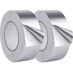 Aluminium plakband - Tape - plakband - afdichtingstape - 2 stuks - 3cm*20m - aluminiumfolie - zilver - waterdichte - Hittebestendig - voor keuken, badkamer, elektricien, metalen oppervlak