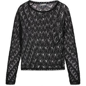 DreiMaster - Vintage - Trui - Zwart - Losse Pasvorm - Lange Mouw