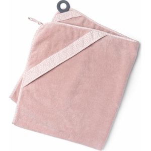 Doomoo - Dry'n Play Pink- Maxi Badcape met bijtrijng - Hou jezelf droog tijdens badtijd - 90X100 cm - bio katoen