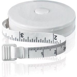 Rolmaat - Meetlint - 150 cm - 60 inch - Meetlint lichaam - WIT