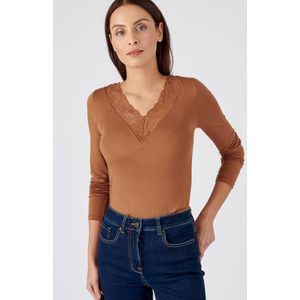 Damart - Thermolactyl - T-shirt met Lange Mouwen - Bruin - Dames