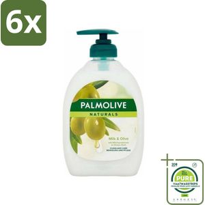 Palmolive - Milk & Olive - Handzeep Met Pomp - Verzorgend & Mild - 500 ml - Voordeelverpakking - 6 stuks - Handzeep - Melk
