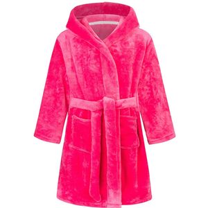 Badjassen voor meisjes - Warme effen winterbadjassen - Vlamvertragende stof - Flanellen badjassen voor kinderen - Dubbelzijdige fleece badjassen met capuchon en zakken - Badjassen met capuchon voor jongens - Pyjamacadeaus - Huiskleding - 120#