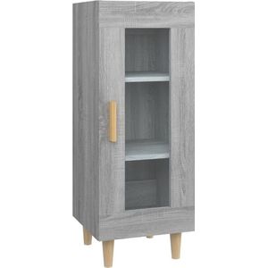 VidaXL Dressoir 34,5x34x90 cm Bewerkt Hout Grijs Sonoma Eikenkleurig