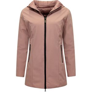 Gewatteerde Jas Dames Lang Parka - Slim Fit - Pink