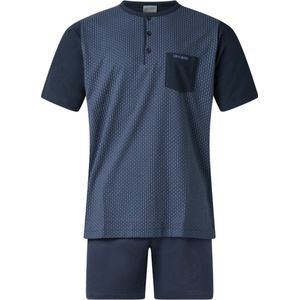 Gentlemen - heren shortama 114255 - knoophals - navy - maat M