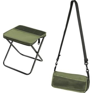 Opvouwbare kampeerkruk - compacte houten opvouwbare kruk - opvouwbare stoel - opvouwbare kruk lichtgeel