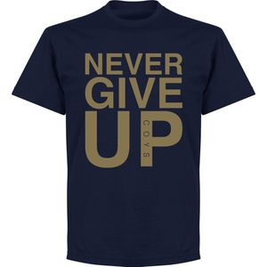 Never Give Up Spurs T-Shirt - Navy/ Goud - 3XL