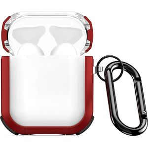 Mobigear Hoesje geschikt voor Apple AirPods 1 Hardcase Hoesje | Mobigear Shockproof - Rood
