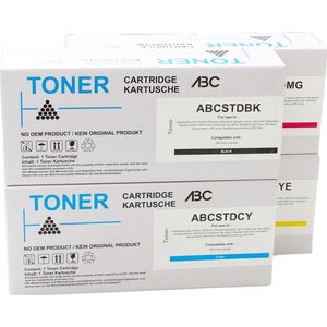 Set 4x ABC huismerk toner (MET CHIP) geschikt voor HP 220A Color Laserjet Pro 4202dn 4202dw MFP 4302dw 4302fdn 4302fdw