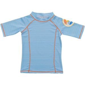 Ducksday - UV Zwemshirt - korte mouw - voor baby - unisex - True blue - 74/80