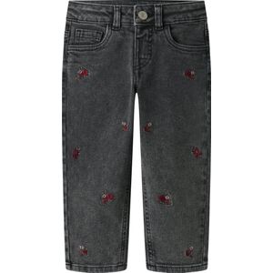 Mom-fit Jeans - Denim - Geborduurd - Verstelbare Taille - Mid-waist