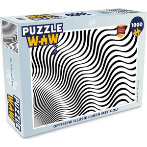 Puzzel Optische illusie lijnen met golf - Legpuzzel - Puzzel 1000 stukjes volwassenen