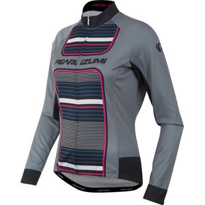 Pearl Izumi Elite Thermal Longsleeve  Fietsshirt - Maat XL  - Vrouwen - grijs/zwart/roze