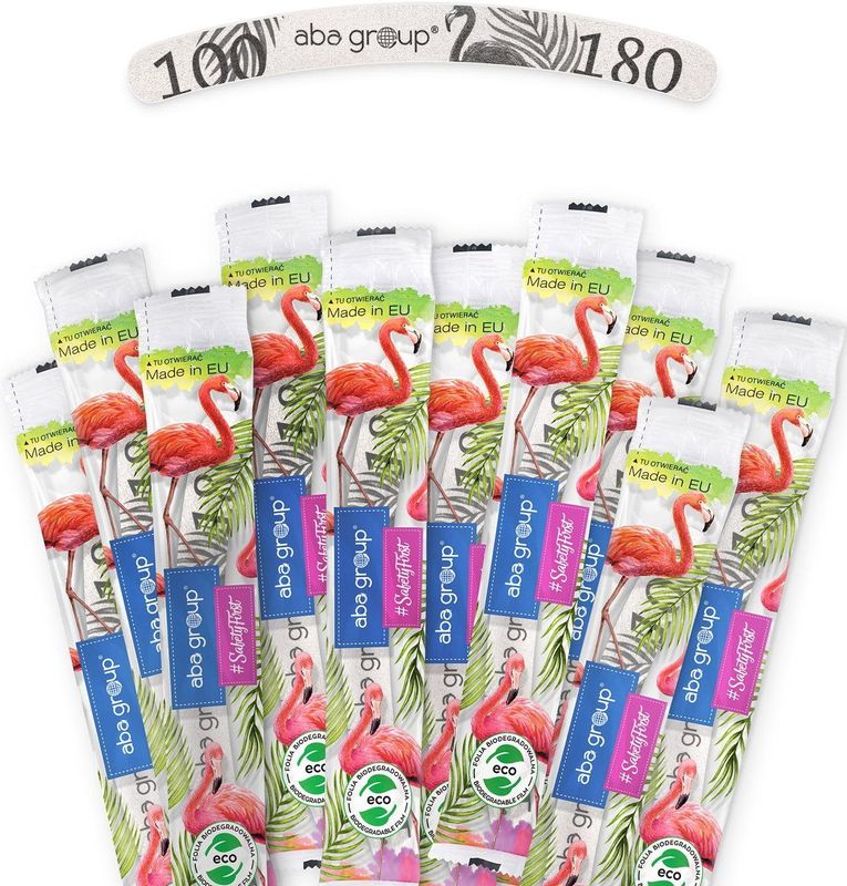 Aba Group - Professionele Nagelvijl - Flamingo - Vijlset - 10 Stuks - 100/180
