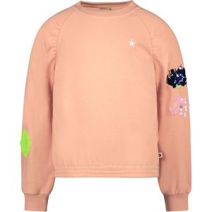 Like Flo Gebloemde Sweater Zalmroze