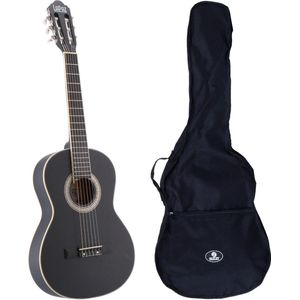 LaPaz C30BK klassieke gitaar 3/4-formaat zwart + gigbag