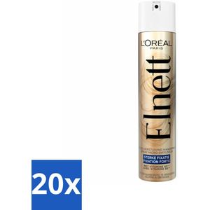 20 x L'Oréal Elnett Satin Haarlak Sterke Fixatie 300 ml - Haarspray - Haarspray Sterk Fixatie - Haarspray Satijnzacht - Haarspray Voor Blondines - Haarspray Voor Professionals
