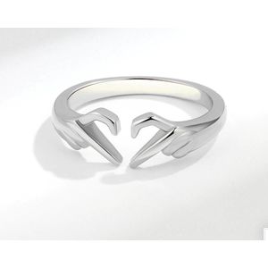 Ring dames | stainless steel dames ring | plated zilverkleurig | hartjes ring | hart ring | one size ring| verstelbare ring | cadeau voor vrouw | vriendschapsring | valentijn | valentijnscadeautje