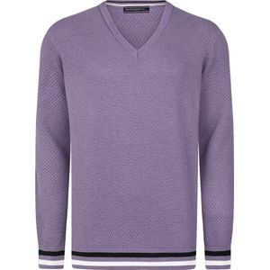 Felix Hardy V-Neck Sweater - V Trui - 100% Katoen Heren Paars - M