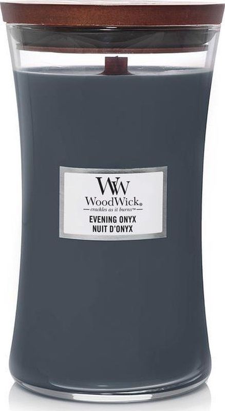 WoodWick Hourglass Large Geurkaars - Evening Onyx