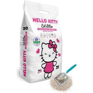 HELLO KITTY 20LT FIJNKORRELIG WIT BENTONIET LAVENDELGEUR Kattenbakvulling