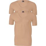 ALAN RED T-shirts no neck (2-pack) - diepe V-hals - beige -  Maat: S