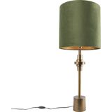 QAZQA diverso - Art Deco Tafellamp met kap - 1 lichts - H 995 mm - Groen - Woonkamer | Slaapkamer