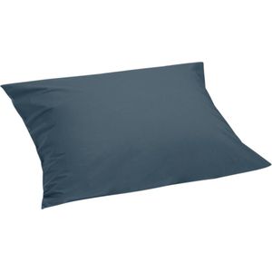 Yumeko kussensloop percal blauw 50x60 - Bio, eco & fairtrade - 1 stuk