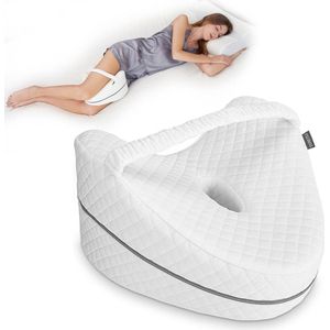 Orthopedisch Kniekussen voor Zijslapers - Beenrustkussen van Traagschuim voor Ondersteuning van Heupen, Benen, Knieën, Rug en Zwangerschap