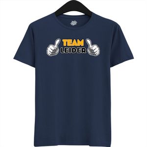 Team Leider | Vrijgezellenfeest Cadeau Man / Vrouw - Bride / Groom To Be Bachelor Party - Grappig Bruiloft Bruid / Bruidegom shirt - T-Shirt - Unisex - Navy Blue - Maat M