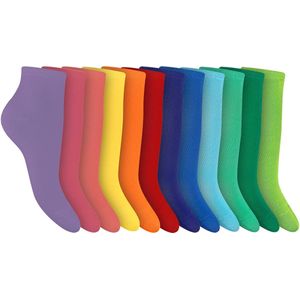 Pierre Cardin Diamant - 12 Paar - Damessokken - Quarter Sokken - Premium Katoen - Naadloos - Moda - Maat 35-42