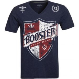 Booster V Neck Shield Vechtsport T Shirt Blauw maat M