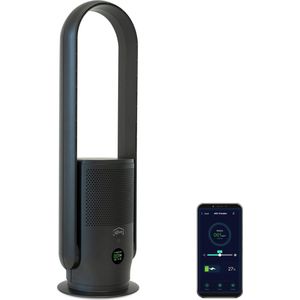 djive ARC Portable - ventilator - luchtreiniger - met optionele batterijvoeding - 6u batterij - draagbaar - 9 niveaus - HEPA 14 - timer - app - alexa -ideaal voor tuin/balkon - grijs