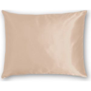 Zijden kussensloop 45x65cm Donker Champagne Ritssluiting 19 Momme - Kussensloop set - Luxe Silk Kussensloop 100% moerbei zijde - Zijde kussensloop - Silk Heaven - Kussensloop 45x65cm (voor ergonomische kussens 40x60cm) / Ritssluiting