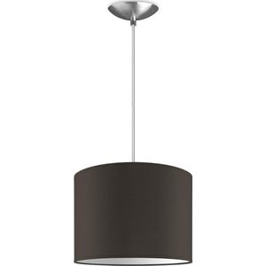 Home Sweet Home hanglamp Bling - verlichtingspendel Basic inclusief lampenkap - lampenkap 25/25/19cm - pendel lengte 100 cm - geschikt voor E27 LED lamp - taupe